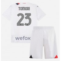 Dětský fotbalový dres AC Milan Fikayo Tomori #23 2023-24 Venkovní Krátký Rukáv (+ trenýrky)